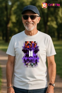 Tricou barbat Kpop cu trupa BTS 5 music Coreean 182 - Img 5