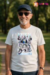 Tricou barbat Kpop cu trupa ITZY music Coreean 218 - Img 4