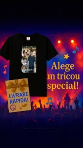Tricou barbat Kpop cu trupa JENNE music Coreean 221 - Img 10