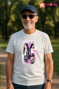 Tricou barbat Kpop cu trupa JIHYO 3 music Coreean 233 - Img 4