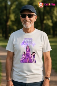Tricou barbat Kpop cu trupa JISSO PURPLE music Coreean 238 - Img 5