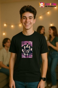 Tricou barbat Kpop cu trupa LE SSERAFIM music Coreean 253 - Img 7