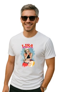 Tricou barbat Kpop cu trupa LISA 3 music Coreean 256 - Img 2