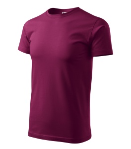 Tricou pentru barbati basic din bumbac de culoare rosu fucsie