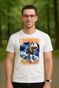 Tricou Barbat Tralalero Tralala cu personajul Cacasito Satelito Italian Brainrot Silly Rat Meme - Img 4