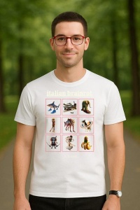 Tricou Barbat Tralalero Tralala cu personajul Italian Brainrot Characaters Meme Gen Z Funny Humor - Img 4