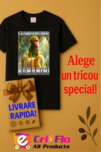 Tricou Barbat Tralalero Tralala cu personajul Shimpansinni Bananini Monkey Banana Italian Brainrot Meme - Img 6