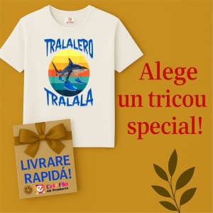 Tricou Barbat Tralalero Tralala cu personajul Tralalero Tralala Funny Italian Brainrot Meme - Img 7
