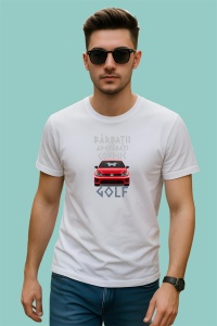 Tricou Barbati Adevarati Conduc Golf, din bumbac 100%, tricou alb, Dama | Barbat - Img 2