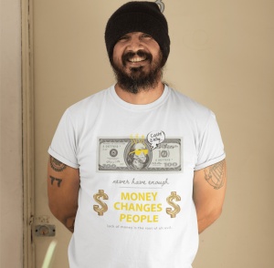 Tricou Barbati Haios Personalizat - Money Changes People - Cadou