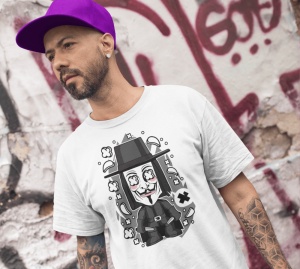 Tricou Barbati Haios Personalizat - V For Vendetta - Cadou