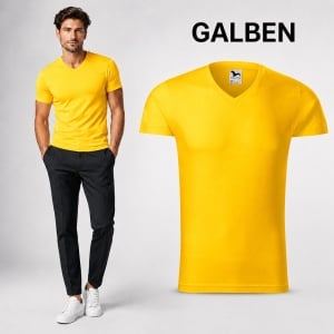Tricou Bărbați Malfini 146 cu Guler în V, Premium, 100% Bumbac, Slim Fit, 180 g/m², S 3XL, 14 Culori - Img 23
