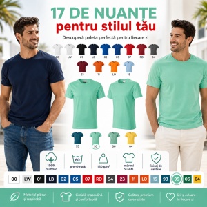 Tricou bărbați Rimeck Resist R01, 100% bumbac pre-shrunk, 160 g/m², 17 culori - Img 7
