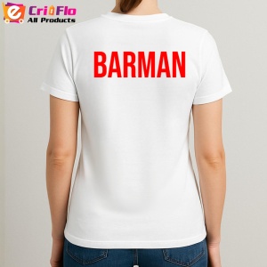 Tricou BARMAN , Personalizat | Unisex Dama si Barbat - Img 3