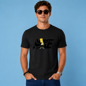 Tricou Bart Simpson Street Style Logo Alb Negru Urban Streetwear, din bumbac 100%, tricou negru, Copii | Dama | Barbat