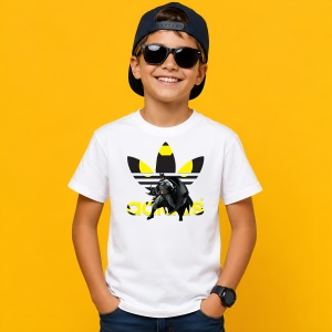 Tricou Batman Dark Knight Yellow Oval Urban Hero Design, din bumbac 100% Copii | Dama | Barbat - Img 2