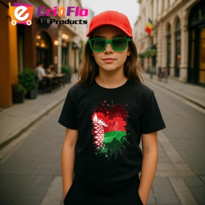 Tricou Belarus Steag Splash Art, Copii | Dama | Barbat, culoare negru - Img 7