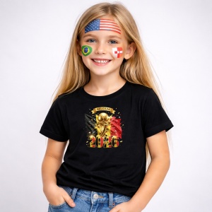 Tricou Belgium World Cup 2026 Fifa V2, din bumbac 100%, tricou negru, Copii | Dama | Barbat