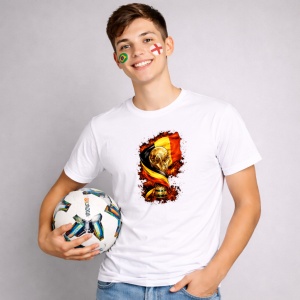 Tricou Belgium World Cup Fifa 2026, din bumbac 100%, tricou alb, Copii | Dama | Barbat