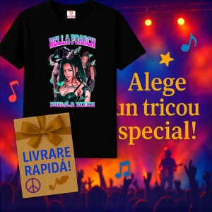 Tricou Bella Poarch - Build a Bitch, muzica Nu Metal, Dama | Barbat | Copii, Culoare Negru - Img 7