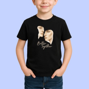 Tricou Better Togheter doua fete, Copii | Dama | Barbat , tricou negru - Img 2