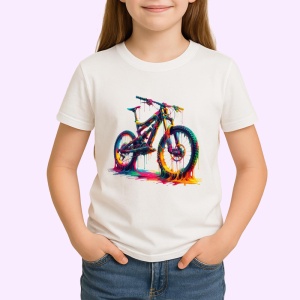 Tricou Bicicleta de munte graffiti cu fundal deschis Copii | Dama | Barbat - Img 4