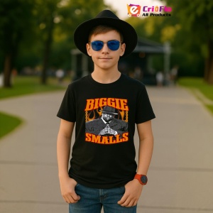 Tricou Biggie Smalls - Orange Font, muzica Rock (Heavy Metal), Dama | Barbat | Copii, Culoare Negru - Img 6