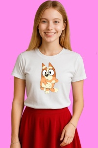 Tricou Bingo Stand Simplu, din bumbac 100%, tricou alb, Copii | Dama | Barbat - Img 3