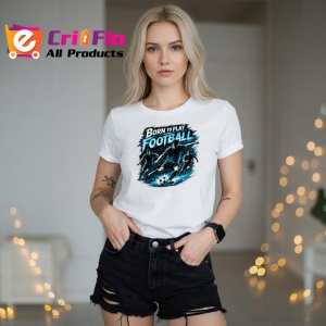 Tricou Born To Play Football Jucator Teren V2, din bumbac 100% , tricou alb pentru Copii | Dama | Barbat - Img 7