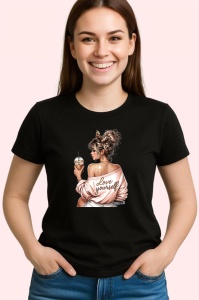 Tricou Boss girl love yourself, boss girl iubeste-te, Copii | Dama | Barbat , tricou negru