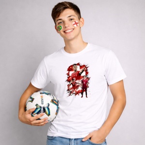 Tricou Bruno Fernandes Portugal World Cup Fifa 2026 V2, din bumbac 100%, tricou alb, Copii | Dama | Barbat - Img 2