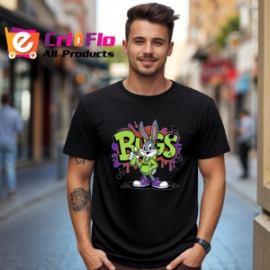 Tricou Bugs Bunny chill vibes cu hanorac verde Copii | Dama | Barbat, negru - Img 12