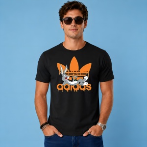 Tricou Bugs Bunny Portocaliu Logo Retro Urban Street Style Art, din bumbac 100%, tricou negru, Copii | Dama | Barbat
