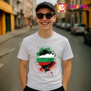 Tricou Bulgaria Steag Splash Art, Copii | Dama | Barbat - Img 7
