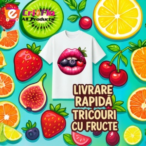 Tricou Buze curcubeu cu trandafir galben, Lip gloss, Copii | Dama - Img 18