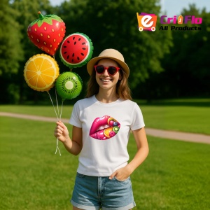 Tricou Buze femeie capsuni si portocala, Lip gloss, Copii | Dama - Img 10