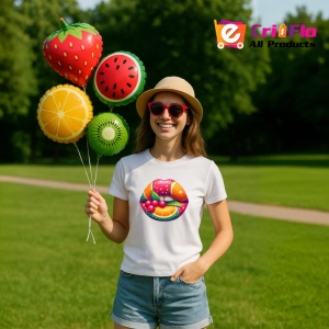 Tricou Buze femeie cu efect metalic si trandafir roz, Lip gloss, Copii | Dama - Img 10
