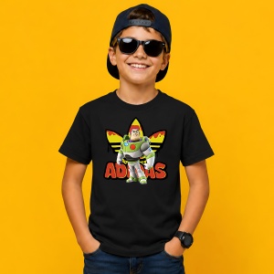 Tricou Buzz Lightyear Toy Story Logo Topit Urban Street Fashion, din bumbac 100%, tricou negru, Copii | Dama | Barbat - Img 3