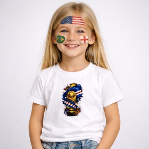Tricou Cabo World Cup Fifa 2026, din bumbac 100%, tricou alb, Copii | Dama | Barbat - Img 2