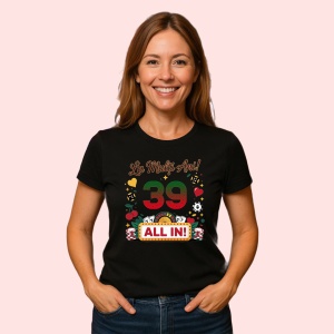 Tricou cadou aniversare 39 ani, Dama, Culoare Negru