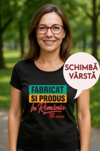 Tricou Cadou Aniversare Damă - Model Fabricat si Produs în România XX ani