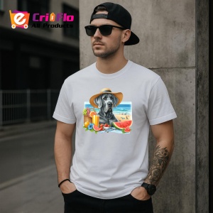 Tricou caine dog german plaja palarie pepene cocktail, Copii | Dama | Barbat - Img 5