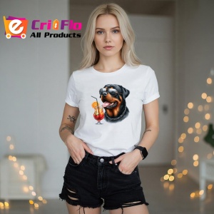 Tricou caine rottweiler ochelari lant cocktail portocala, Copii | Dama | Barbat - Img 10