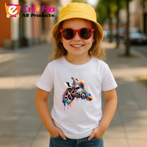 Tricou Cal cu decor artistic si coama colorata fundal alb Copii | Dama | Barbat - Img 11