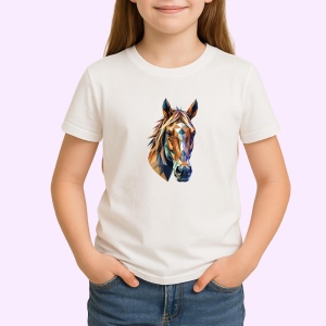 Tricou Cal Maro Poligonal Realist, Copii | Dama | Barbat - Img 3