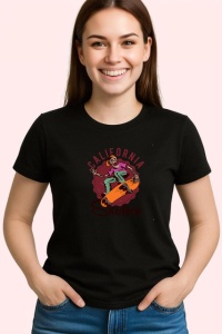 Tricou California Skaters Personaj Placa Skateboard, din bumbac 100%, tricou negru Copii | Dama | Barbat - Img 3
