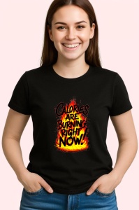 Tricou Calories Are Burning Right Now, Copii | Dama | Barbat, culoare negru - Img 4