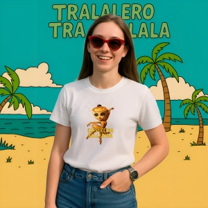 Tricou Cappuccina Ballerina Yellow ** Tralalero Tralala Copii | Dama | Barbat - Img 11