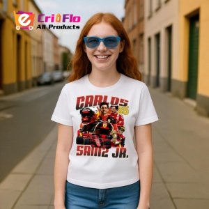 Tricou Carlos Sainz Junior Colaj Formula 1 Imagine Dinamica, Copii | Dama | Barbat - Img 7