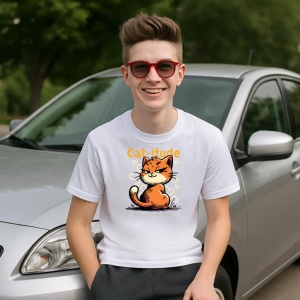 Tricou Cat-itude accepta situatia omule - Copii | Dama | Barbat - Img 6